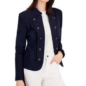 Tommy Hilfiger Military Band Dark Blue Blazer Jacket with Gold Buttons